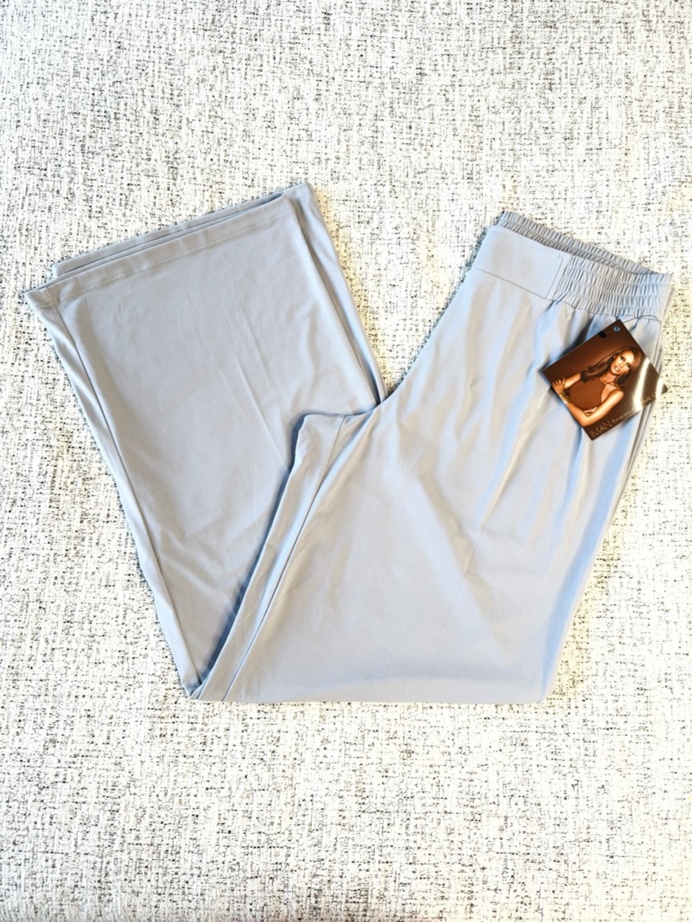 IMAN Gray / Light Blue Women's Pants